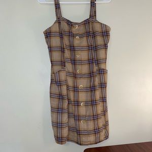 Romwe Plaid Dress